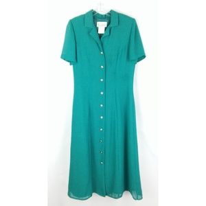 Ms Dorby Shirt Dress Sz 8 Green